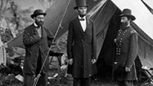 Allan Pinkerton com Abraham Lincoln, 1864