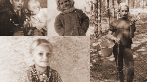 Fotos da autora quando ela era jovem vivendo na URSS.