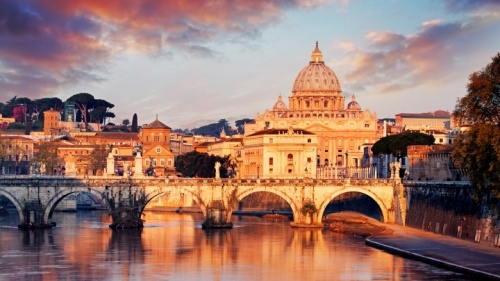 Cidade do Vaticano com a Basílica de São Pedro