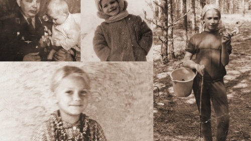 Fotos da autora quando ela era jovem vivendo na URSS.