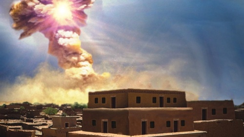 Representação artística da destruição de Sodoma. 