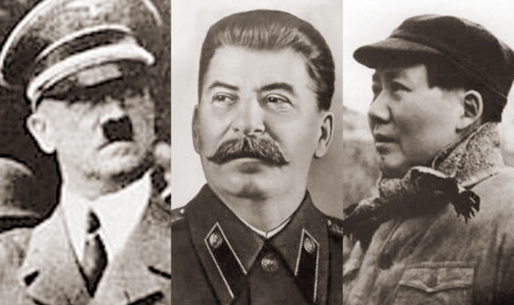Adolf Hitler, Joseph Stalin e Mao Tse-tung