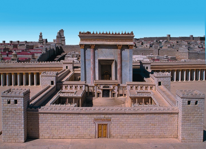 Um modelo do templo.
