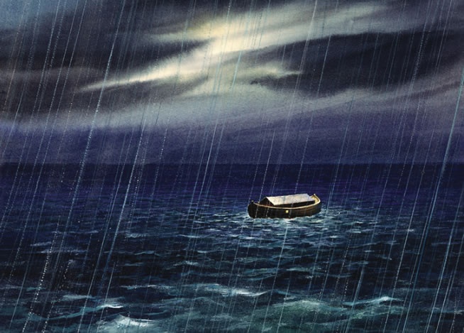 Uma ilustração da Arca de Noé.