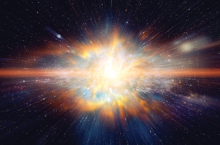 Poderosa explosão de luz na galáxia.