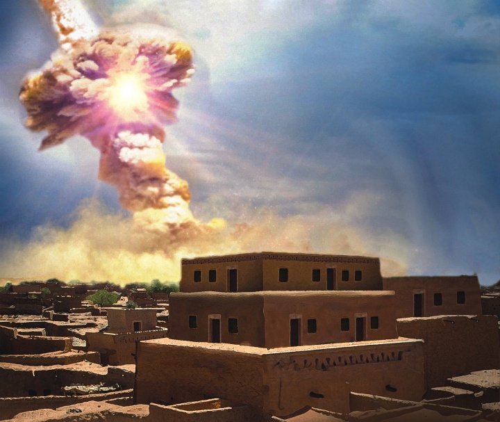 Representação artística da destruição de Sodoma. 