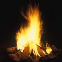 Campfire flames