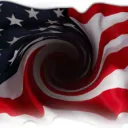 US flag sucked down a hole
