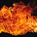 Uma chama de fogo.