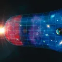 Ilustração do universo em expansão.