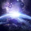 A Terra do espaço sideral.