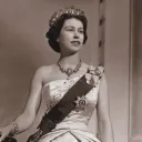 A Rainha Elizabeth II quando era jovem.