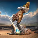 Uma representação artística do sonho do rei Nabucodonosor.