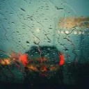 Dirigindo em uma tempestade.