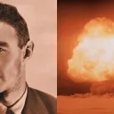 O físico Robert Oppenheimer, à esquerda, dirigiu o projeto de desenvolvimento da bomba atômica, testada pela primeira vez em 16 de julho de 1945.