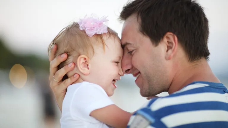 father and baby daughter