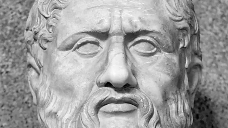 Plato (428-348 B.C.), the Greek philosopher and student of Socrates.