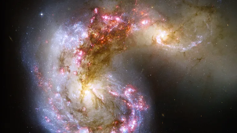 Galáxias no espaço.