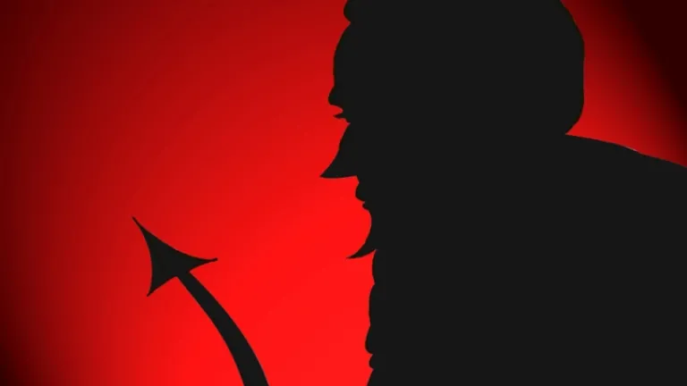 Uma caricatura do diabo.