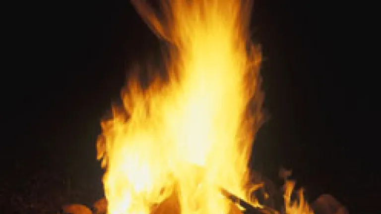 Campfire flames