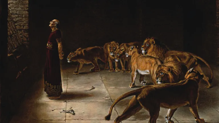 A interpretação artística de Daniel na cova dos leões.