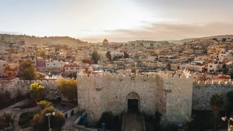O portão de Damasco em Jerusalém.