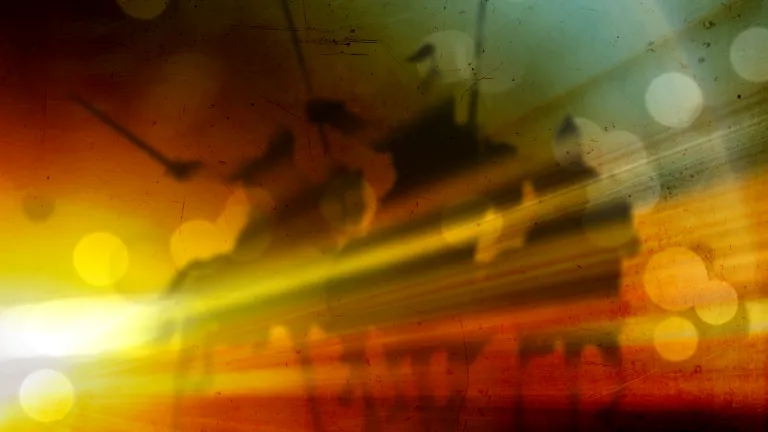 An illustration of knights riding on horses.