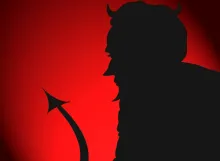 Uma caricatura do diabo.