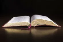 An opened Bible.