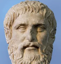 Bust of Greek philosopher Plato.
