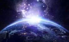 A Terra do espaço sideral.