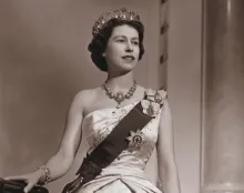 A Rainha Elizabeth II quando era jovem.