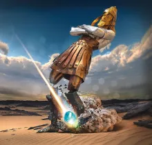 Uma representação artística do sonho do rei Nabucodonosor.