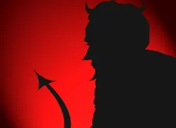 Uma caricatura do diabo.