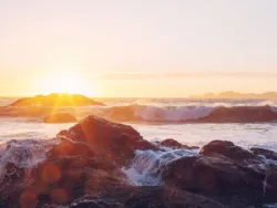 Sunset on ocean