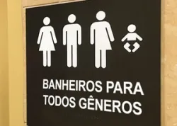 All gender restroom sign