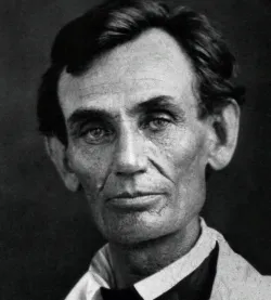Abraão Lincoln em 1858, quando fez seu discurso “Casa Dividida”.