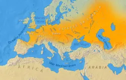 Mapa das estepes da Eurásia
